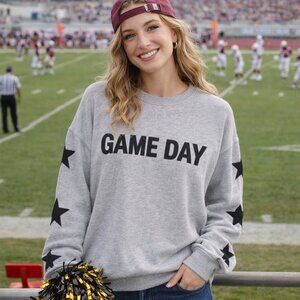 Shiraleah Chicago "Game Day" Sweatshirt in Smoke